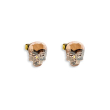 Cargar imagen en el visor de la galería, ARETES CALAVERA DE CRISTAL SWAROVSKI®  GOLDEN