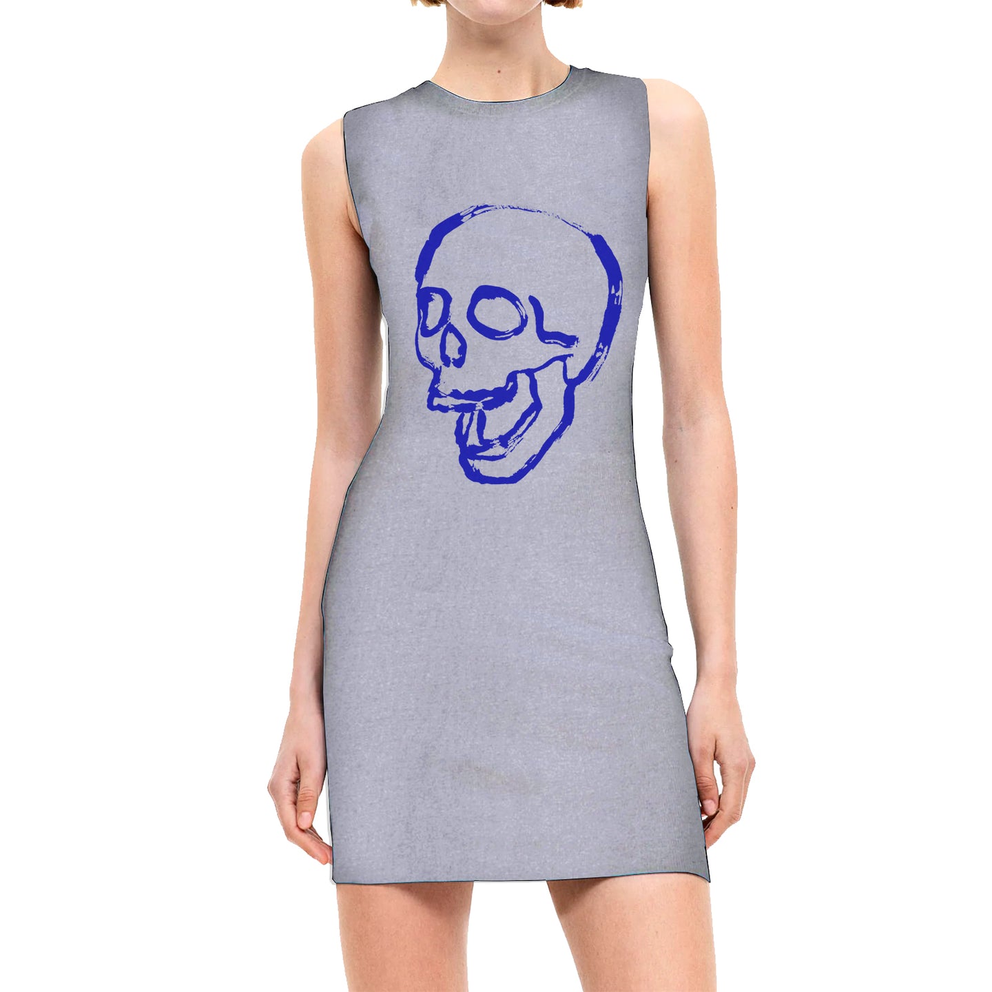 VESTIDO SKULL PAINT GRAY